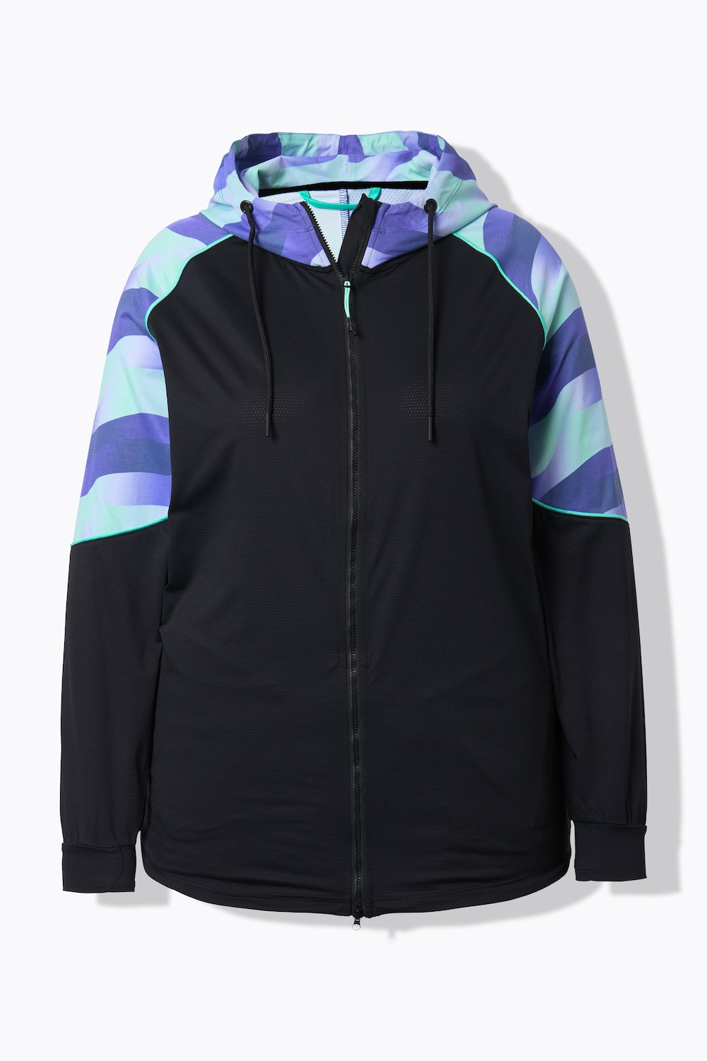 Light-Funktionsjacke, Kapuze, Daumenloch