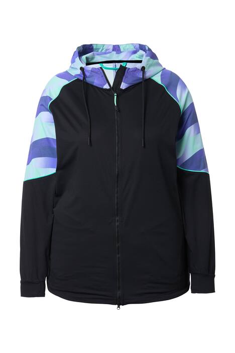 Lehká funkční bunda, UV ochrana 50+, kapuce, otvor na palec