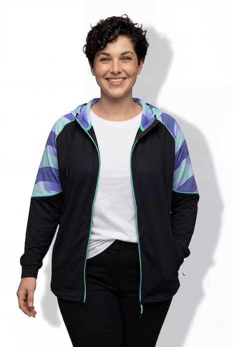 Light-Funktionsjacke, Kapuze, Daumenloch