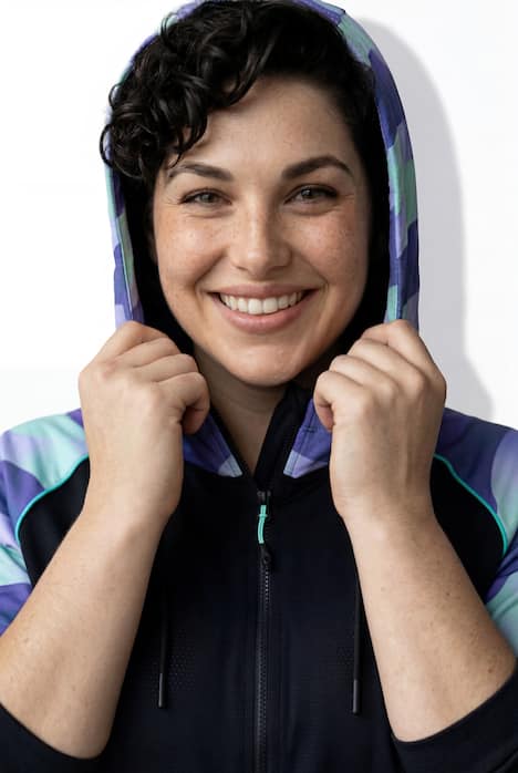 Light-Funktionsjacke, Kapuze, Daumenloch