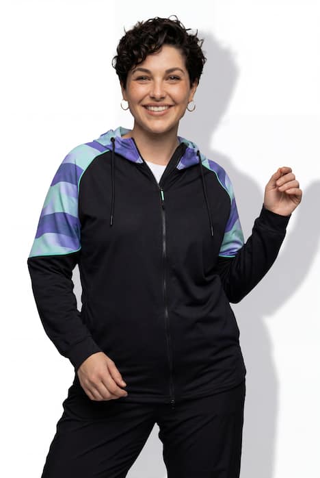 Light-Funktionsjacke, Kapuze, Daumenloch