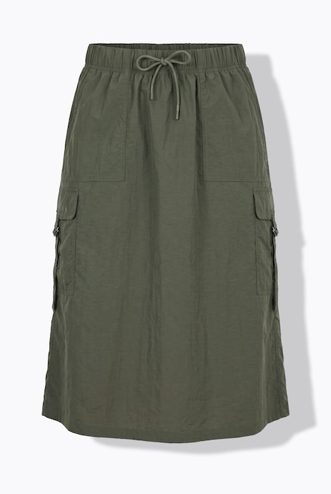 Drawstring Waist Cargo Skirt