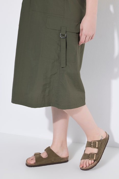 Drawstring Waist Cargo Skirt