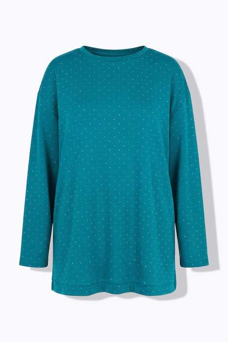 Sweatshirt, Boxy Fit, Scuba-Sweat, Glitzersteinchen
