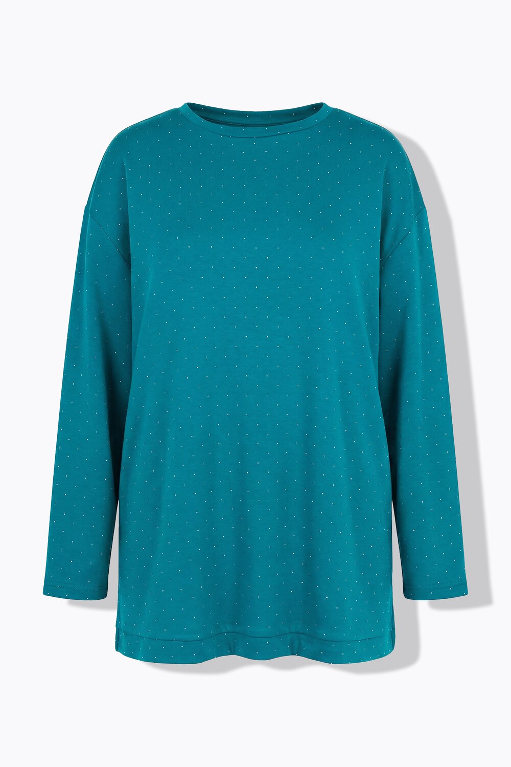 Stora storlekar Mjukiströja, Dam, turkos, storlek: 50, Polyester/Viskos, Mia Moda