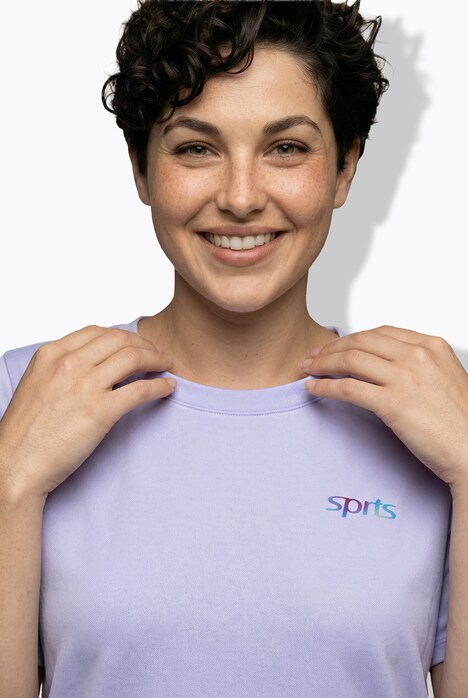 Funktions-Shirt, Rückendruck, Classic, Rundhals, Halbarm