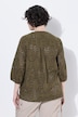 Baumwoll-Bluse, Stickerei, V-Ausschnitt, 3/4-Arm