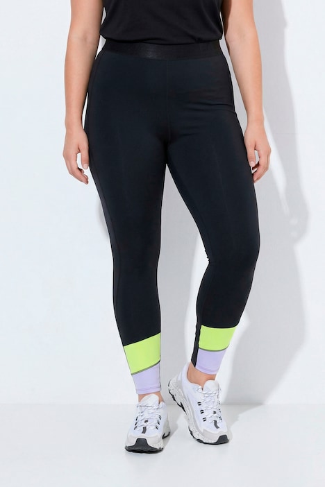 Sport-Leggings, Colorblocking, Taschen, recycelt