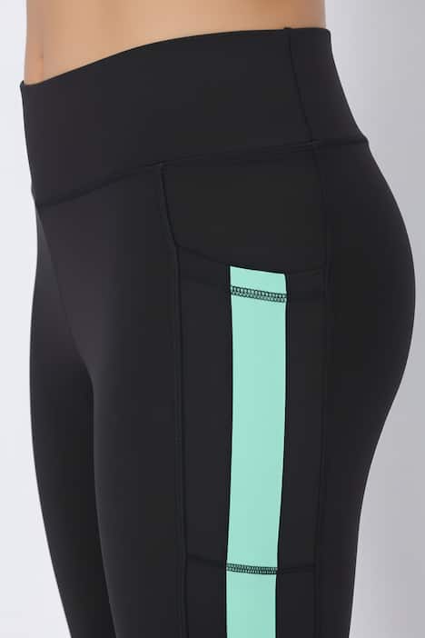 Funktionsleggings, Seitenstreifen, High Waist, recycelt