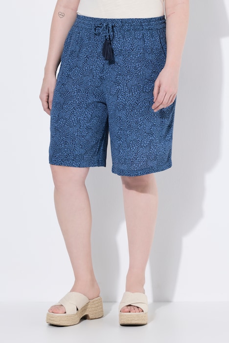 Schlupf-Bermuda Rose, Giraffen, weites Bein, Elastikbund