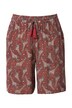 Bermudy s potiskem růží a žiraf, široké nohavice, elastický pas