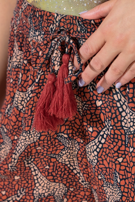 Schlupf-Bermuda Rose, Giraffen, weites Bein, Elastikbund