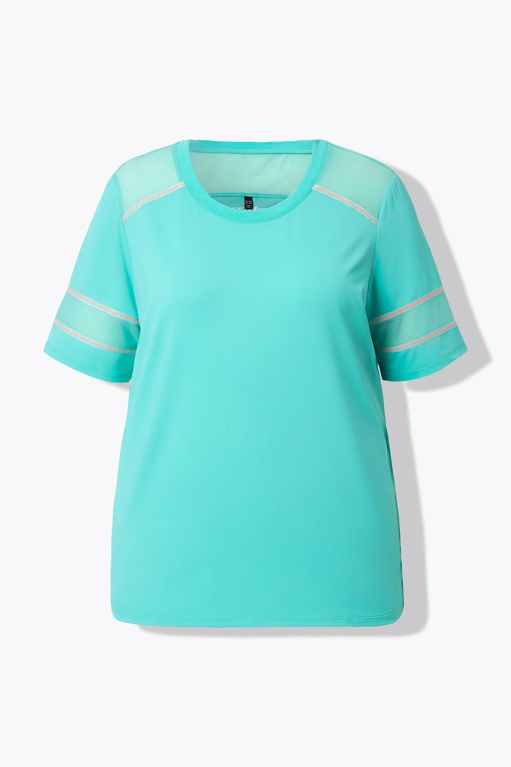 Functioneel shirt, inzetstuk van mesh, ronde hals, korte mouwen