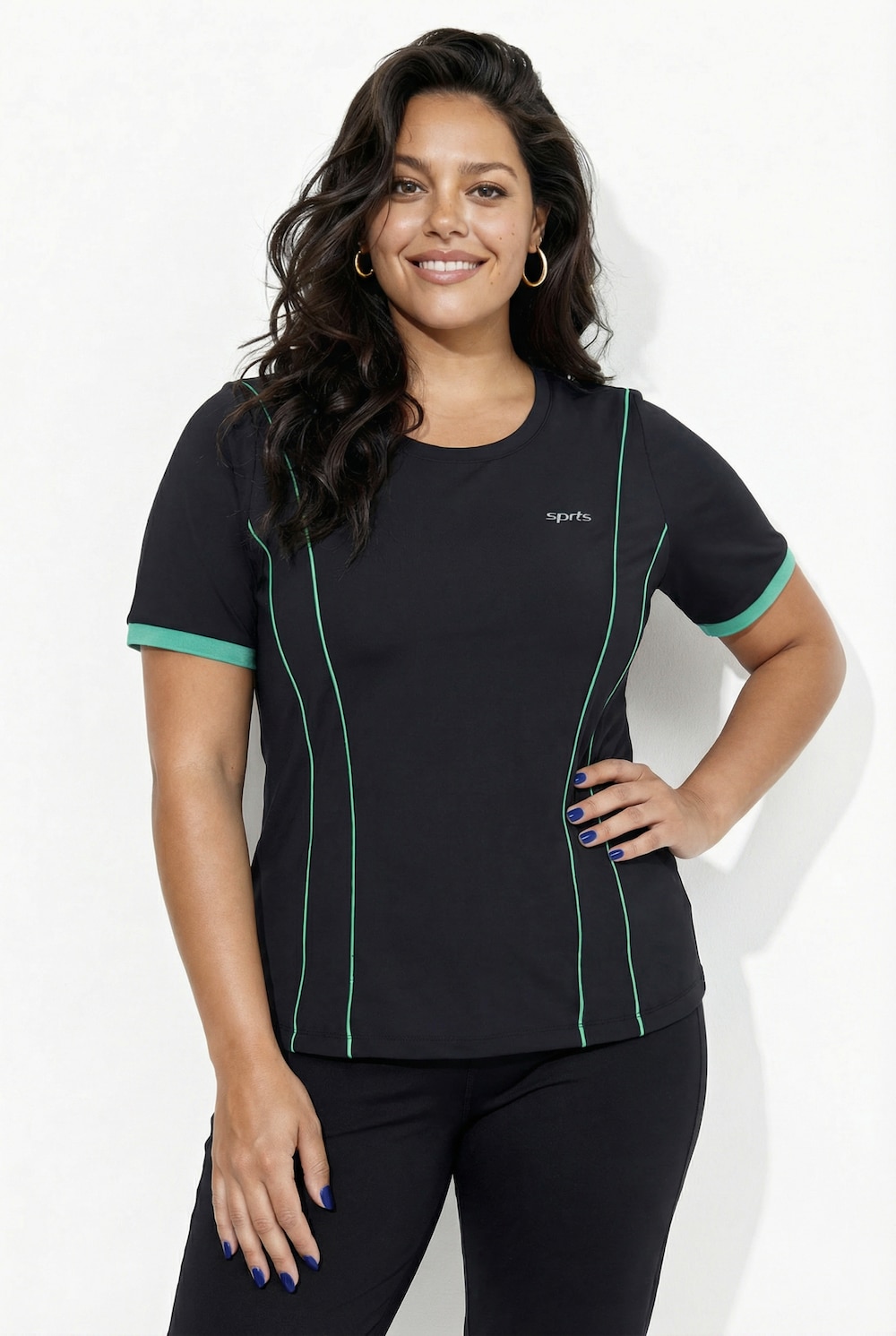 Funktions-Shirt, Rundhals, Halbarm, recycelt