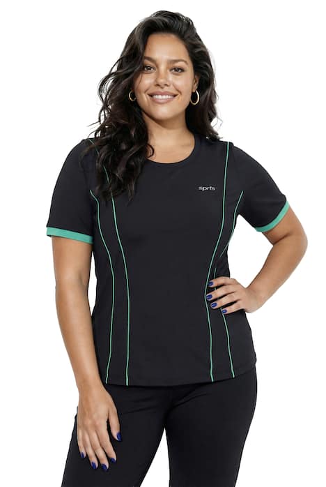 Funkční tričko, termo žerzej, kulatý výstřih, krátký rukáv, z recyklovaného materiálu