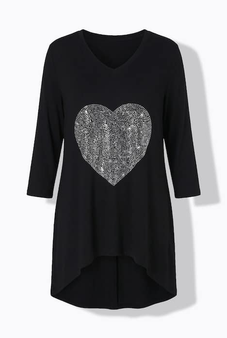 T-Shirt, A-Linie, Ziernieten-Herz