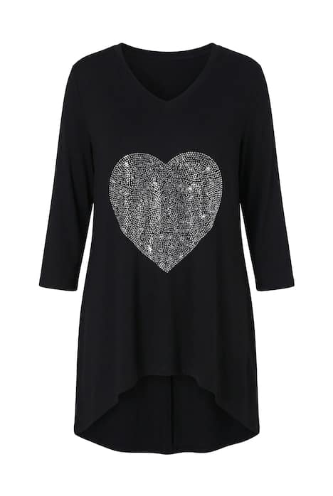 Tričko, A střih, srdce z ozdobných nýtů