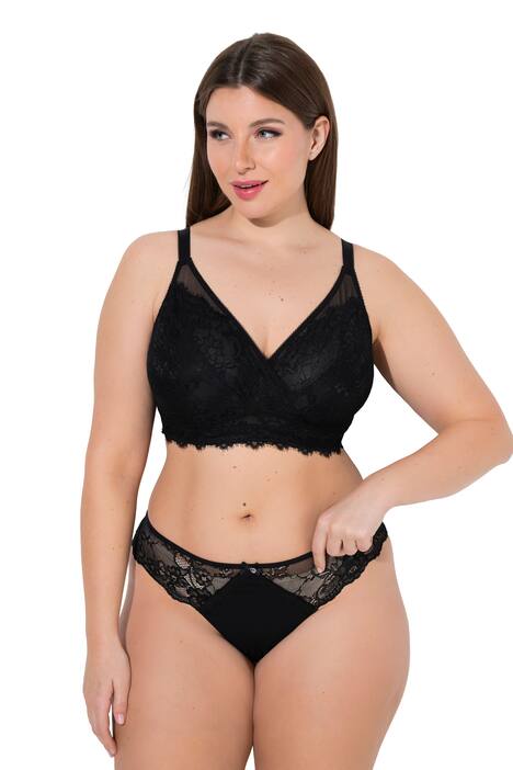 Braletka, krajková, bez kostic, košíčky B–E