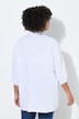Hemdbluse, oversized, Musselin, 3/4-Ärmel