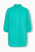 Hemdbluse, oversized, Musselin, 3/4-Ärmel