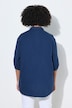 Hemdbluse, oversized, Musselin, 3/4-Ärmel