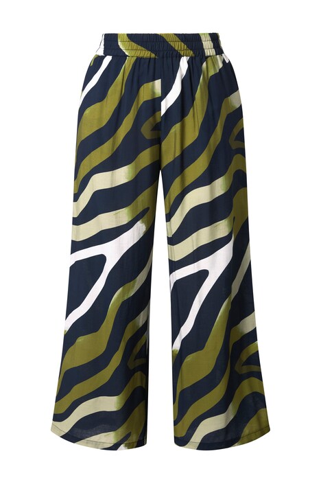 Kalhoty Rose, zebří vzor, široké nohavice, elastický pas