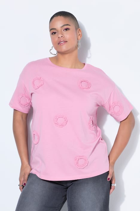 T-shirt, oversized, stoffen stippen