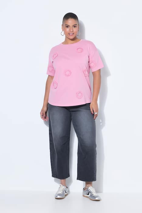 T-shirt, oversized, stoffen stippen