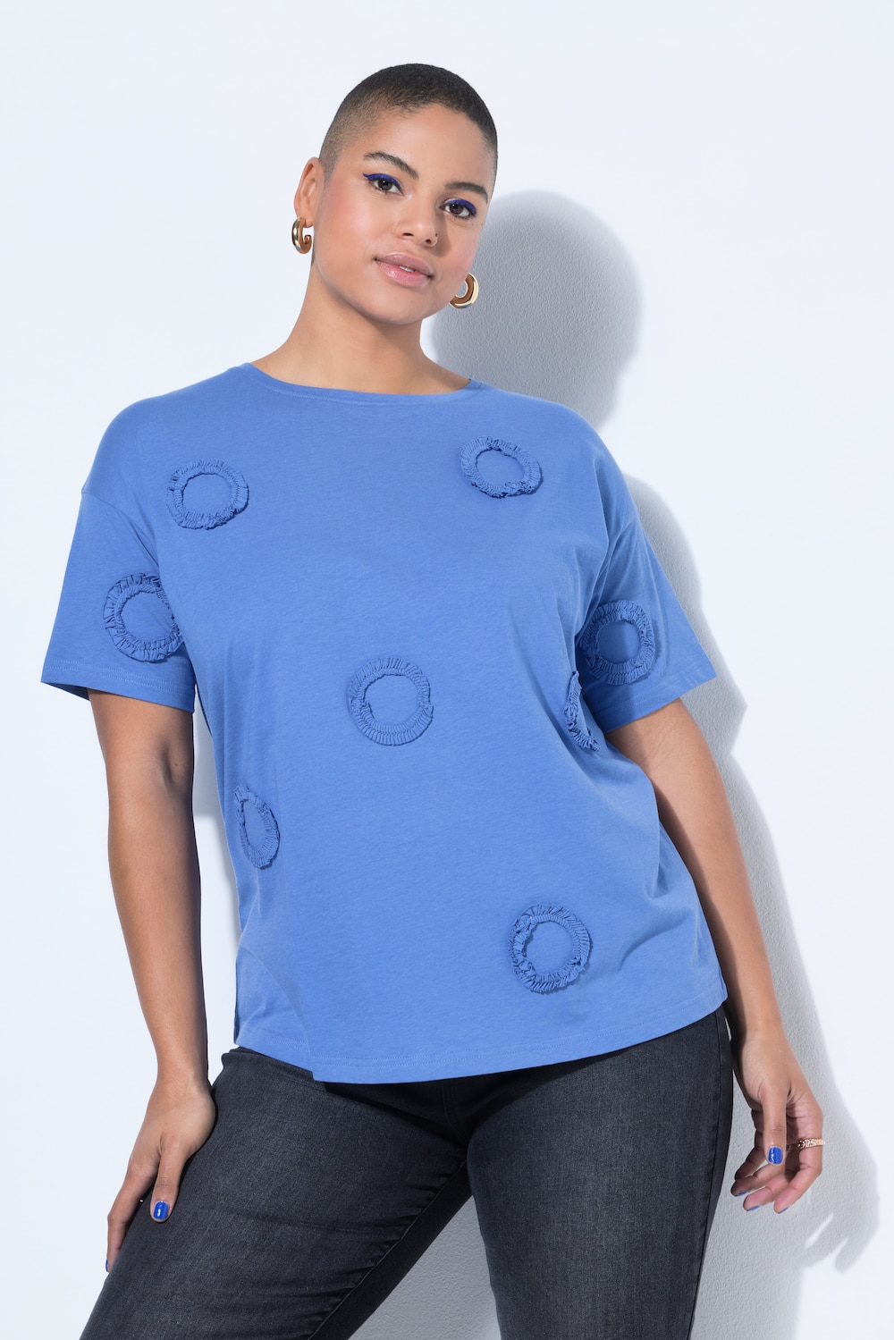 T-shirt, oversized, stoffen stippen