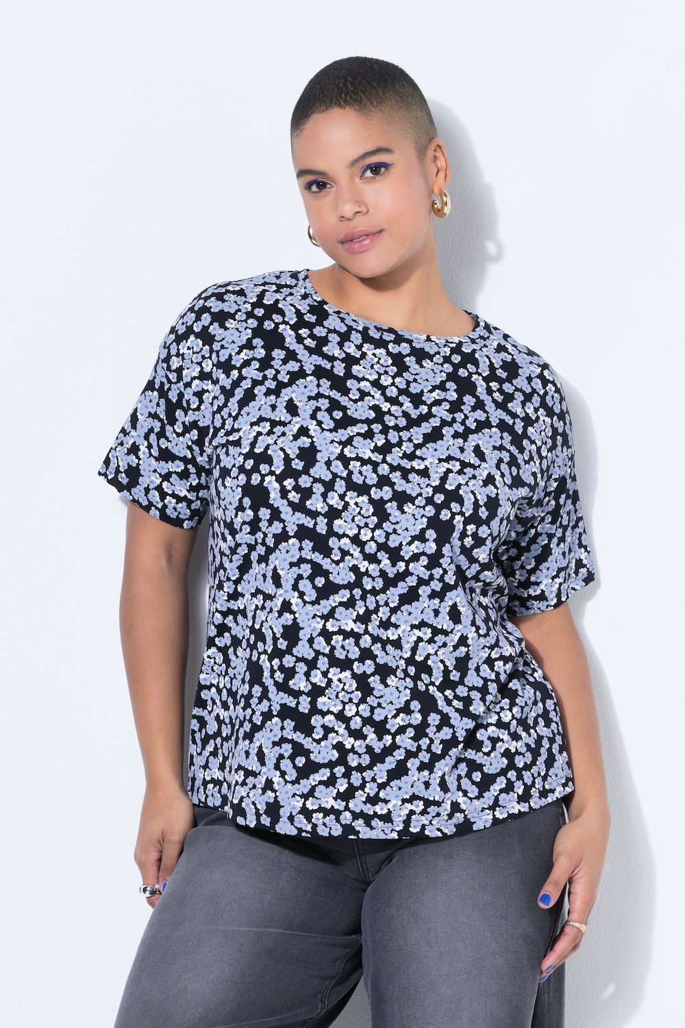 Thumbnail - Große Größen T-Shirt, Damen, blau, Größe: 58/60, Baumwolle, Studio Untold