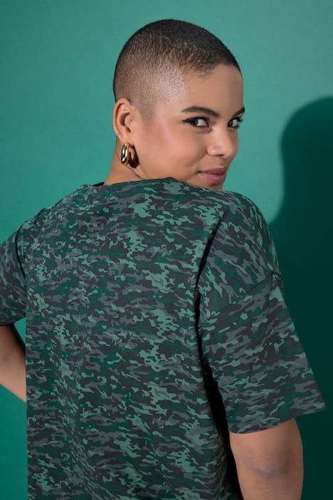 T-Shirt, oversized, camouflage
