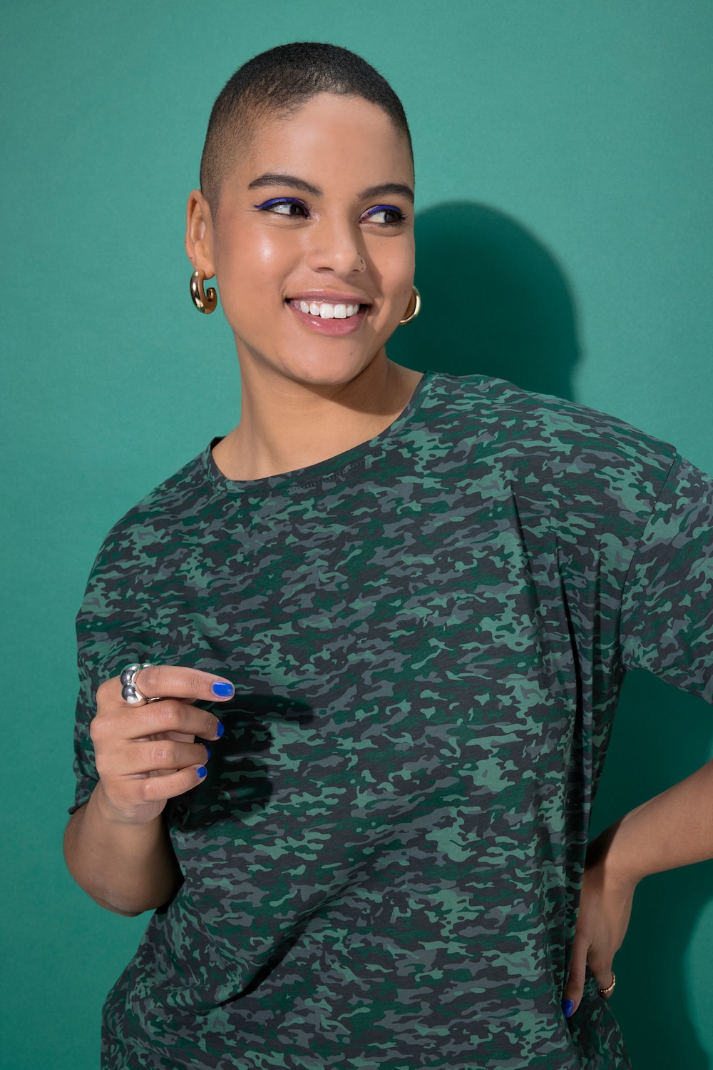 T-Shirt, oversized, camouflage