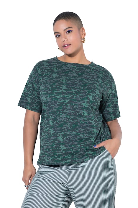 Tričko, oversize, maskáčový vzor