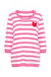 Úpletové tričko, Comfort střih, pruhy, odepínací brož srdce