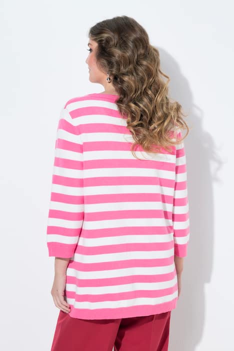 Strickshirt, Komfort Fit, Ringel, abnehmbare Herz-Brosche