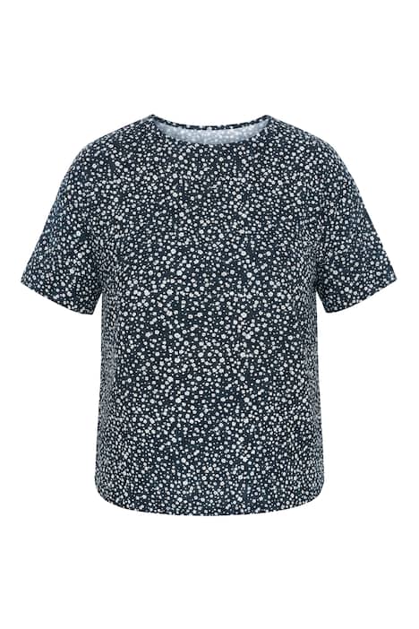 Tričko oversize, drobný květovaný potisk