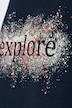Top, áčkový střih, nápis EXPLORE, kulatý výstřih, bez rukávů