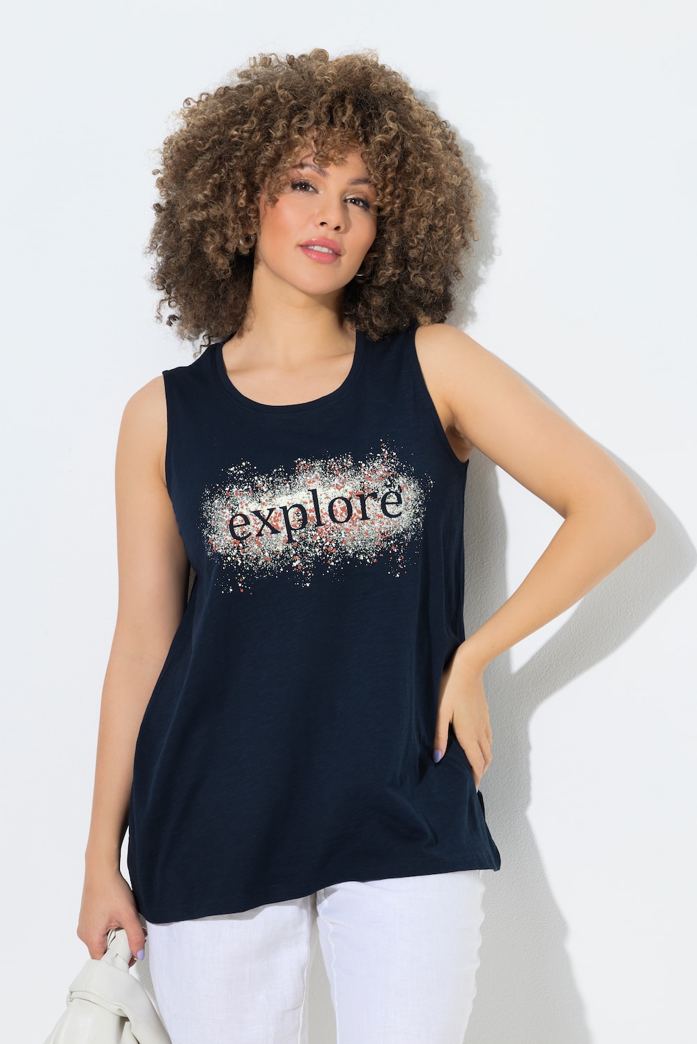 Top, A-lijn, EXPLORE, ronde hals, mouwloos