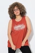 Top, áčkový střih, nápis EXPLORE, kulatý výstřih, bez rukávů
