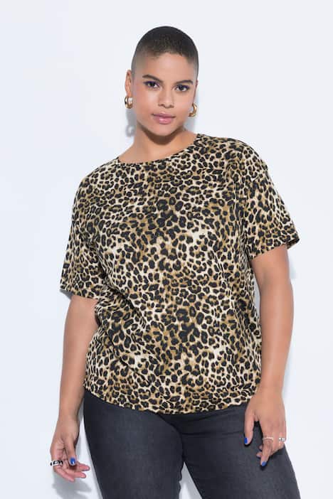 T-shirt, oversized, luipaard