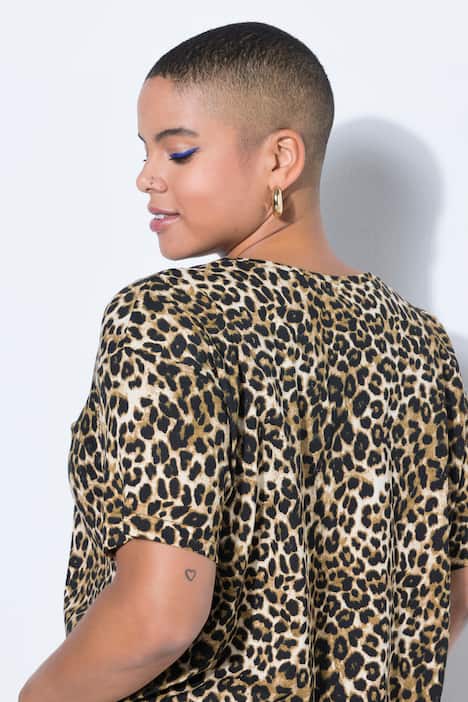 T-shirt, oversized, luipaard