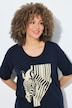 T-shirt, zebra, oversize, rund ringning, halvlång ärm