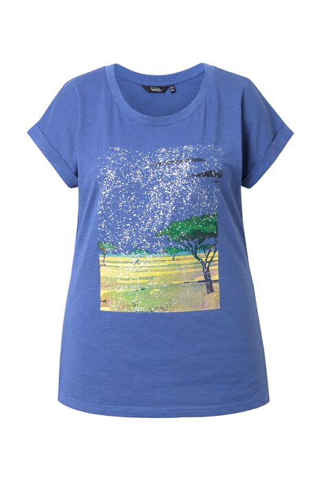 Tričko, oversize střih, kulatý výstřih, polo rukávy