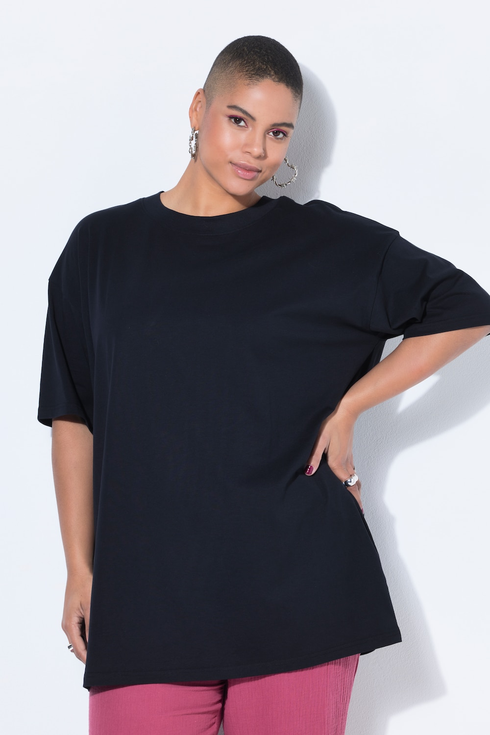 Thumbnail - Große Größen T-Shirt, Damen, schwarz, Größe: 46/48, Baumwolle, Studio Untold