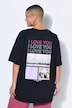 T-shirt, oversized, fotoprint met statement
