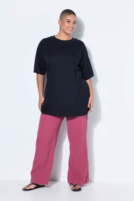 T-shirt, oversized, fotoprint met statement