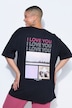 T-shirt, oversized, fotoprint met statement