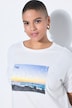 T-Shirt, oversized, Fotoprint, Zierperlen