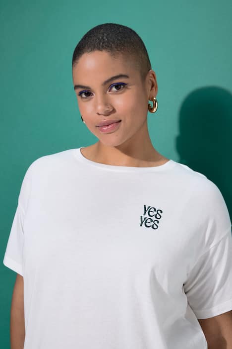 T-shirt, oversized, statement-borduursel