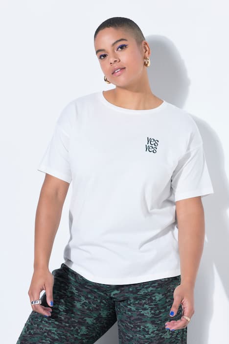 T-shirt, oversized, statement-borduursel